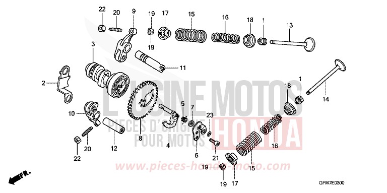 CAMSHAFT/VALVE for NHX 110 PEARL SILKY WHITE (NHA67) from 2010